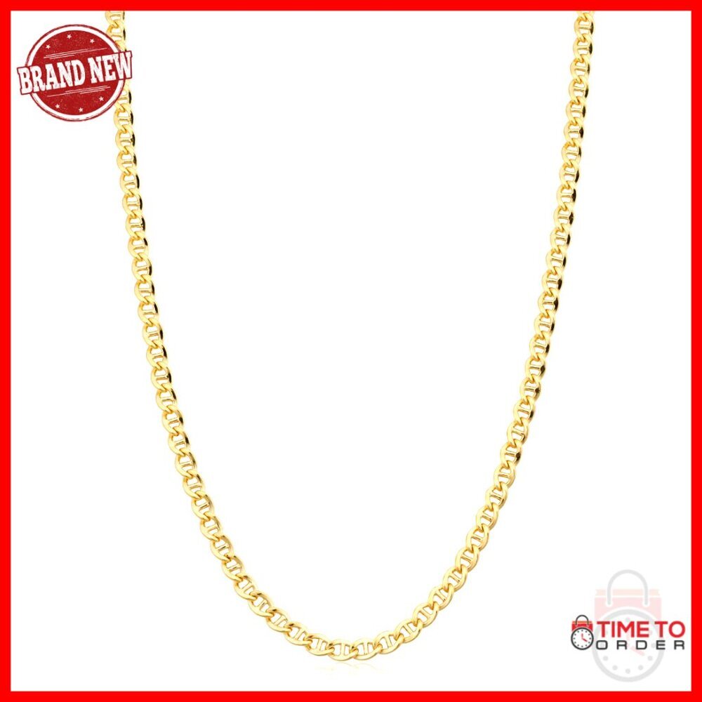 14k Gold Filled Mariner Link Chain Necklace 4.3mm Unisex